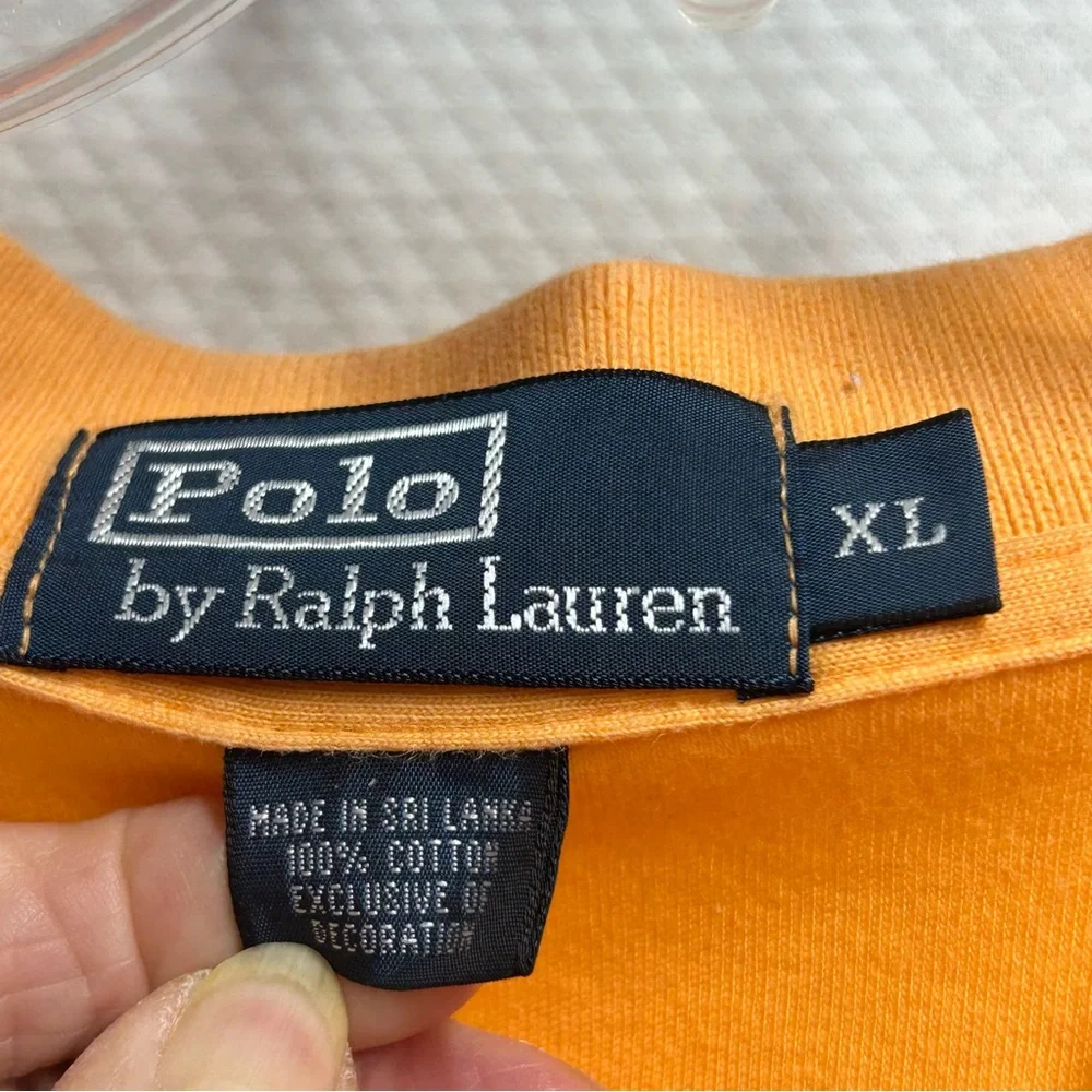 Polo by Ralph Lauren Men's Orange Polo Shirt‎